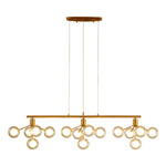 suspension lumineuse moderne or boules translucides chaînes suspendues contemporain đèn led