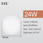 plafonnier led blanc moderne opacité adhésif 6w 9w 13w 18w 24w 85265v salle bain
