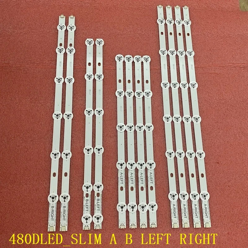 bandes led blanc modernes rétroéclairage aluminium fixations bouton poussoir unique