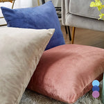 coussin velours violet moderne décoration maison 45x45cm sofa chambre