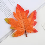 feuilles erable artificielles soie couleur automne orange rouge jaune decoration exterieur naturelle detaillee festive