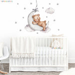 Décoration murale nordique ours lune
