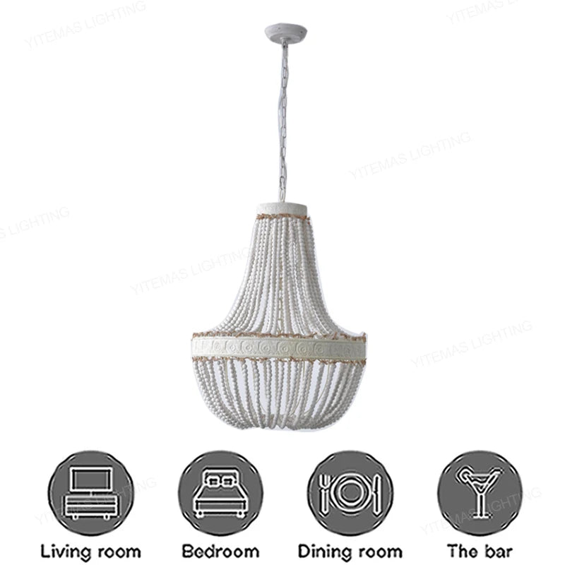suspension lumineuse bois corde chanvre blanc gris rustique bohème 3luxe