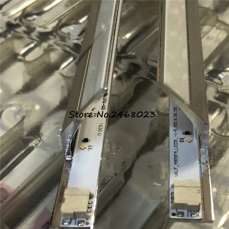 barre led argentée adhésive moderne flux lumineux 2492000cc 32leds 514mm