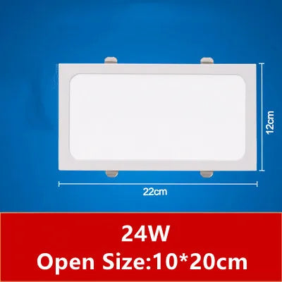 plaque led moderne noir blanc 12w 18w 24w clips métalliques opacité 10x20cm