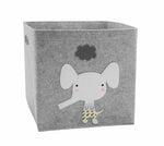 boîtes rangement enfant animaux imprimés moderne pliables poignées gris clair capacité importante respectueux environnement