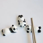 Support de baguettes panda bleu