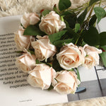 bouquet artificiel roses violet blanc decoration maison mariage anniversaire intérieur classique