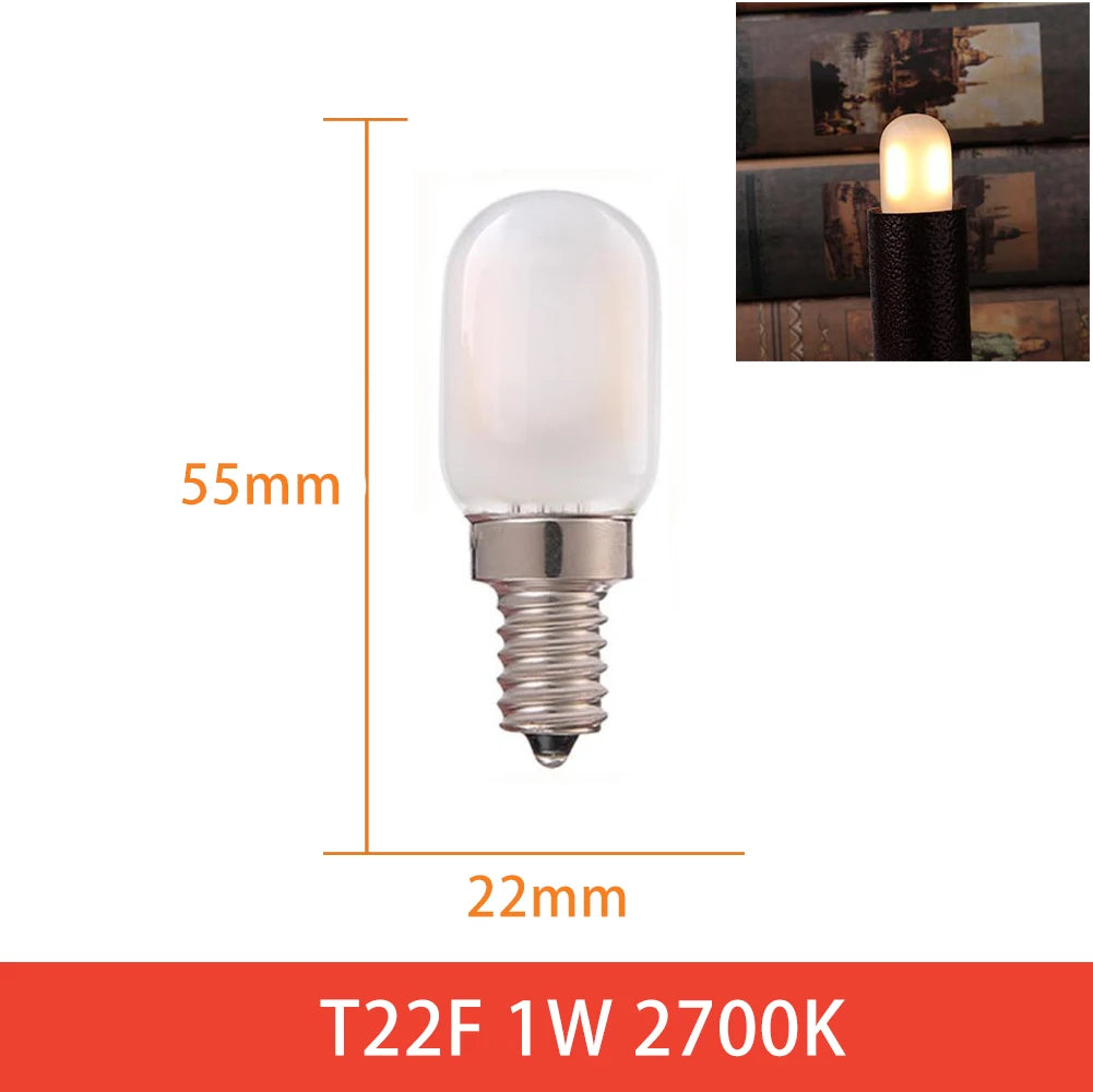ampoules led filament vintage transparentes dorées opalescentes e14 60 lumens 25000hrs