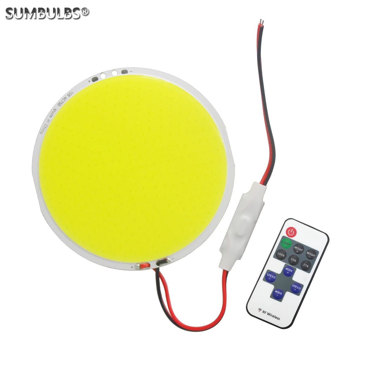Panneau led jaune mat moderne adhésif 50w 12v blanc chaud froid 2000lm