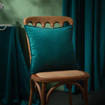 housse velours coussin décoratif 30x50cm 45x45cm classique fixation vert marron orange salon chambre