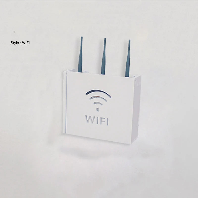 boîte rangement routeur modem optique cable électrique moderne adhésif blanc fleuri