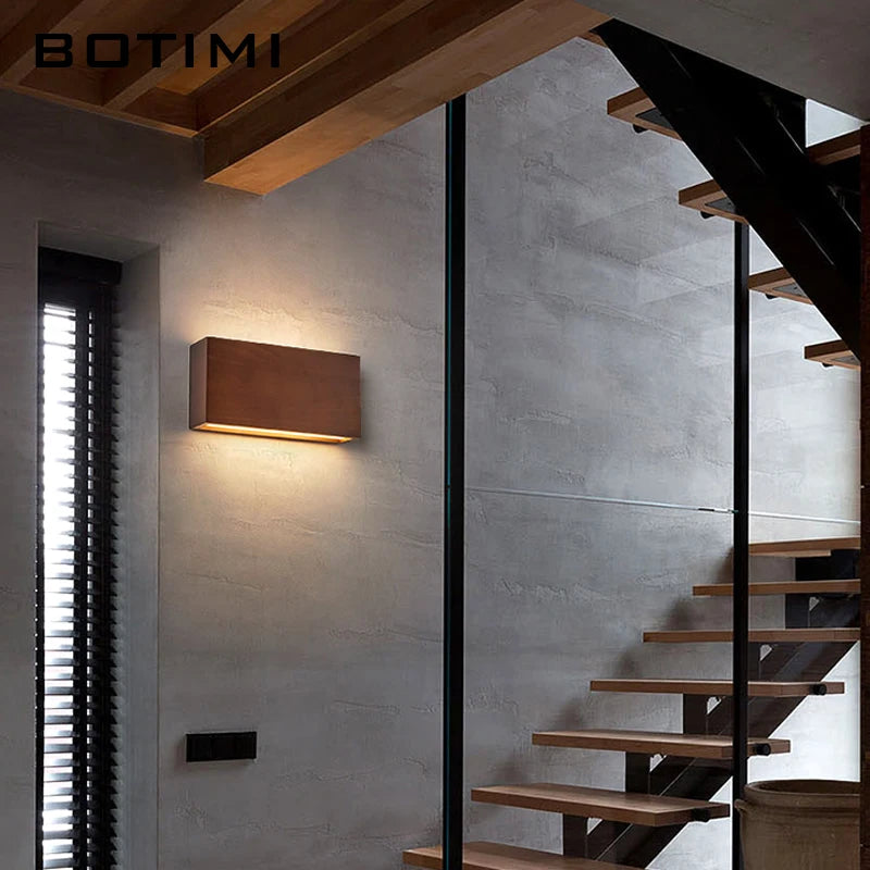lampe murale moderne bois naturel clair texture bois opacité éclairage chambre cuisine fixée mur