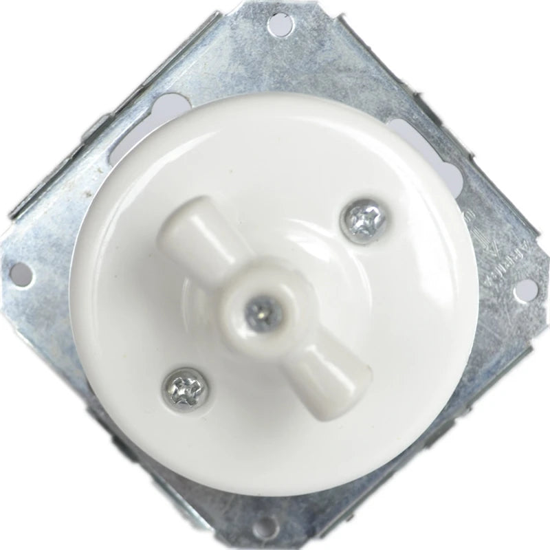 interrupteur rotatif moderne blanc marron foncé mat encastrable certification rohs cem