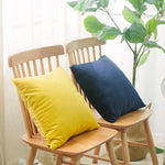 housses velours coussins decoratifs jaunes modernes salon chambre 45x45cm