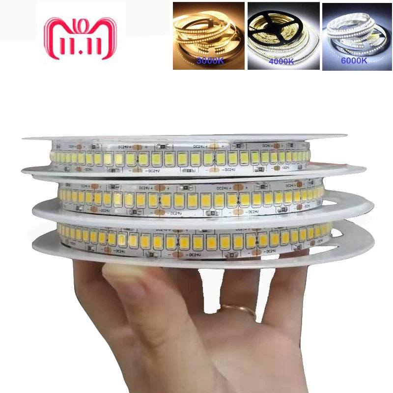 ruban led blanc 4000k 24v 240led adhésif moderne 18w 25000h chambre
