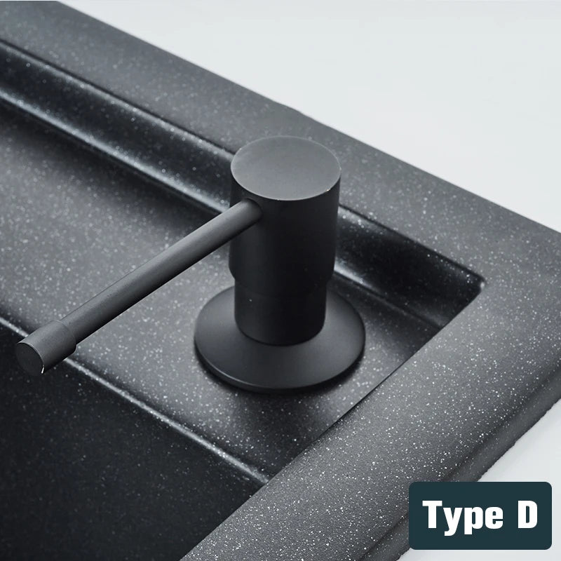 distributeur savon liquide noir mat acier inoxydable main moderne kitchen sink 250ml abs