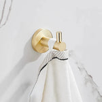 porte serviettes mural doré lisse moderne ensemble quincaillerie bain fixations serviettes blancs