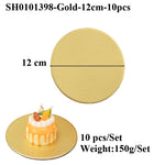 assiettes rondes or unies opaques modernes gâteau dessert présentation écologiques durables