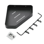 étagère d'angle aluminium noir mat salle bain moderne étagère gris mat salle douche clips