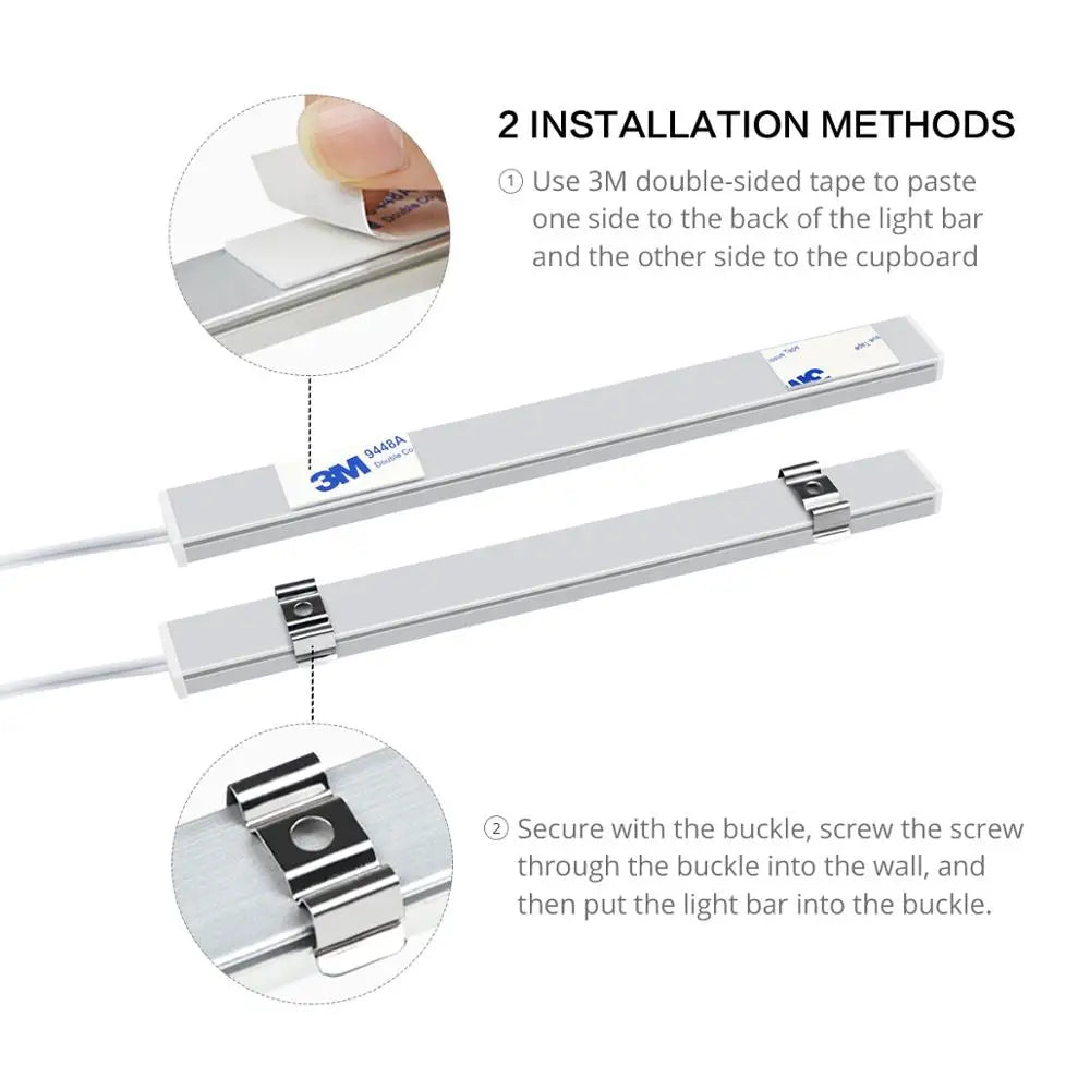 lampe led 5v blanc moderne adhésive 30 40 50 cm sensorielle usb 2mètres