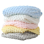 drap housse bébé gris bleu rose jaune motif points polyester coton quatre saisons douillet