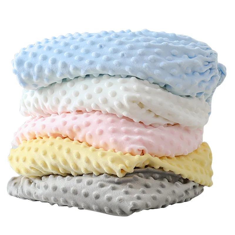 drap housse bébé gris bleu rose jaune motif points polyester coton quatre saisons douillet