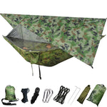 hamac camping moustiquaire camouflage protection soleil anti moustiques sac rangement corde suspension sécurité pratiqueextérieur