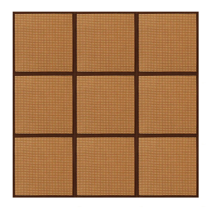 tapis sol modulable tissé motifs géométriques couleur beige marron japonais traditionnel fixations adhésives coussins