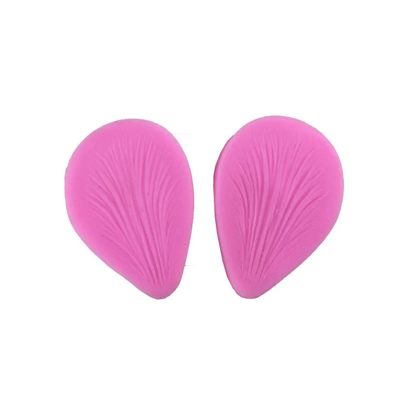 feuilles artificielles silicone vert rose veines plissées decoratives cuisson gâteau artisanal mariage