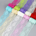 ruban dentelle fleurs bleu rose vert violet classique polyester translucide emballage décorationstituição