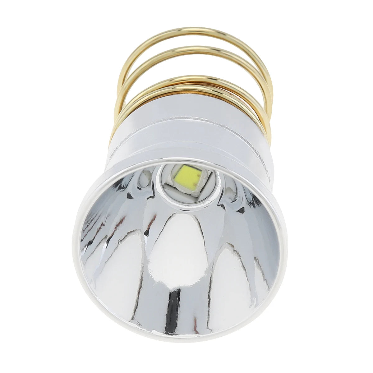 ampoules led remplacement module optique argenté doré lampe poche technique industrielle spiralée