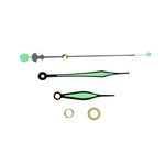 horloge murale moderne marbre noir vert clair quartz lumineuse aiguille transparent minimaliste