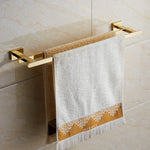 accessoires salle bain or blanc moderne vis papier toilette savon serviettes brosse dents élégant