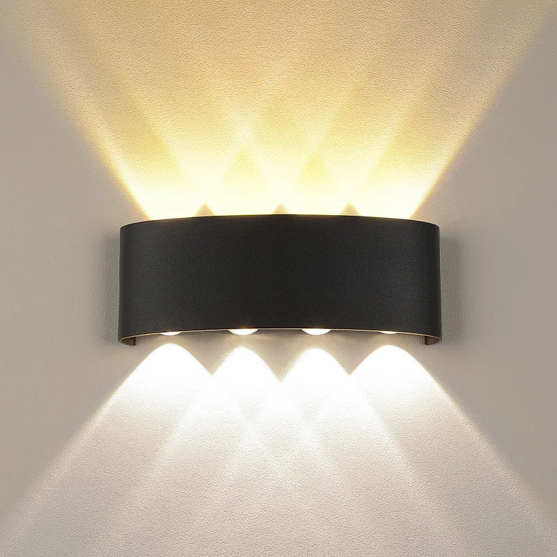 applique murale led moderne noir fixée mur extérieur intérieur ampoules led 249 2000 lumens