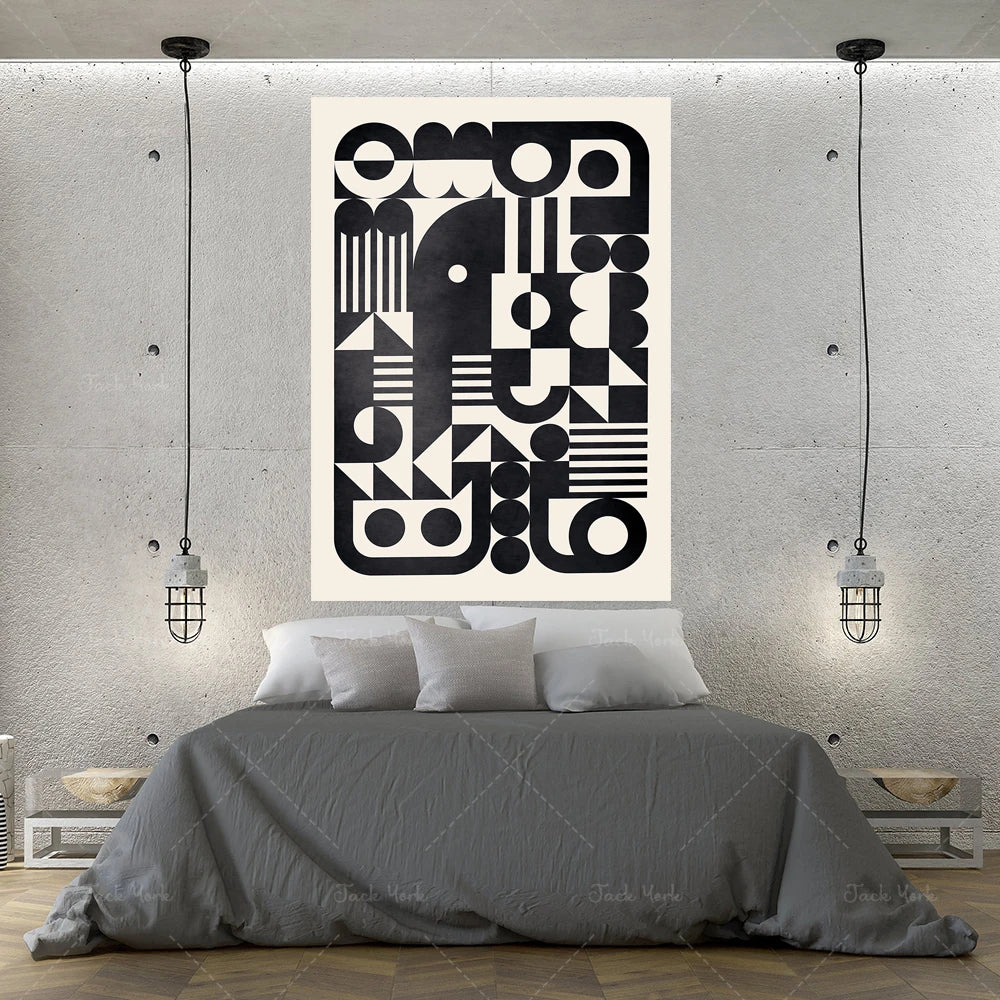 Vue de profil de l'affiche sur toile