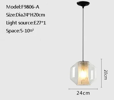 lampe suspendue moderne marbre blanche transparente salon chambre hallhôtel(touch screen)