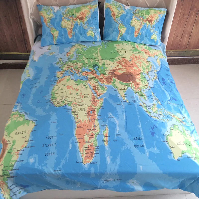 Housse de couette 3D avec rabat au pied grise