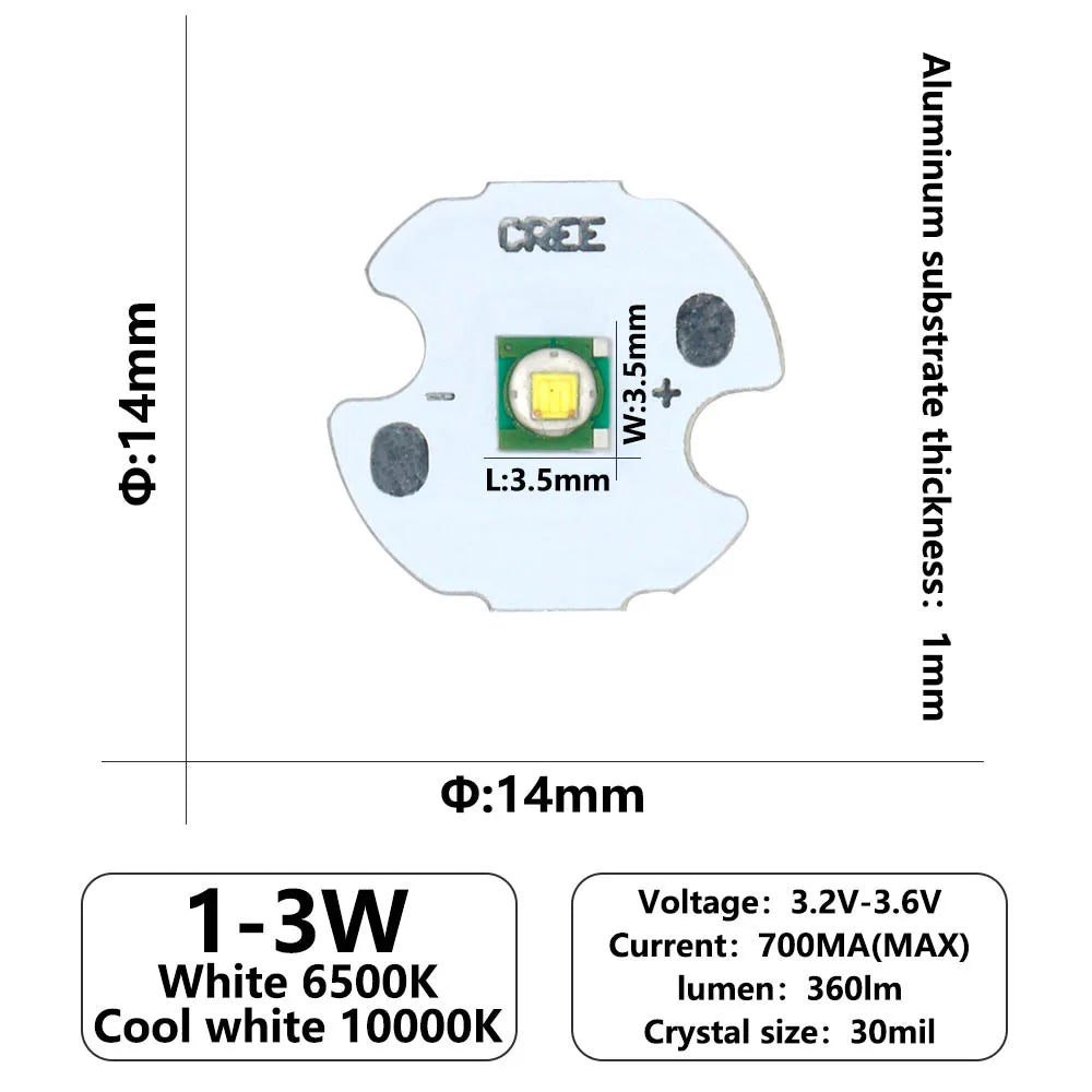 diodes led blanc 6500k 10w haute puissance 20mm moderne lampes poche 700ma 1500ma 2500ma