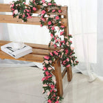 guirlande fleurs artificielles roses décoratives mariage anniversaire intérieur rouge rose blanc violet