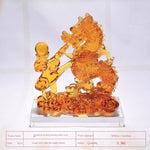 dragon sculpté transparent moderne orange vert bleu rouge décoration cadeau anniversaire lider