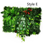 panneau végétal artificiel feuilles naturelles extérieur herbes variées stylisé accrochableextérieur vertbrunfoncé