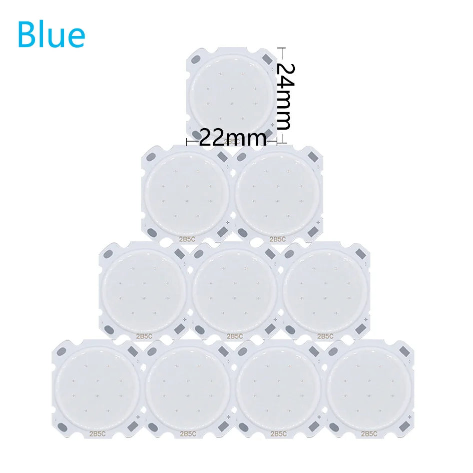 LED COB 3W 5W orange blanc jaune 22x24mm modernes puissantes