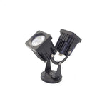 projecteur led double tete impermeable noir moderne exterieur jardin ip65 10w