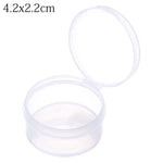 boîtes rangement transparentes plastique recyclable petites pièces bijoux organisation round pratique