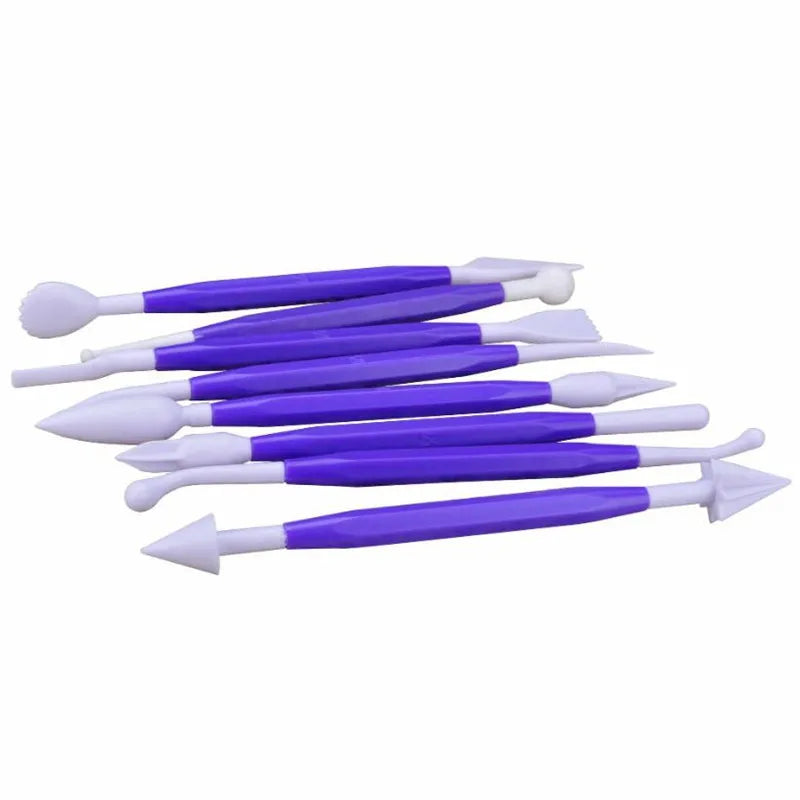 outils douille fondant cake sculpting modélisation sucre décorations diy baking jaune blanc ergonomiques cake