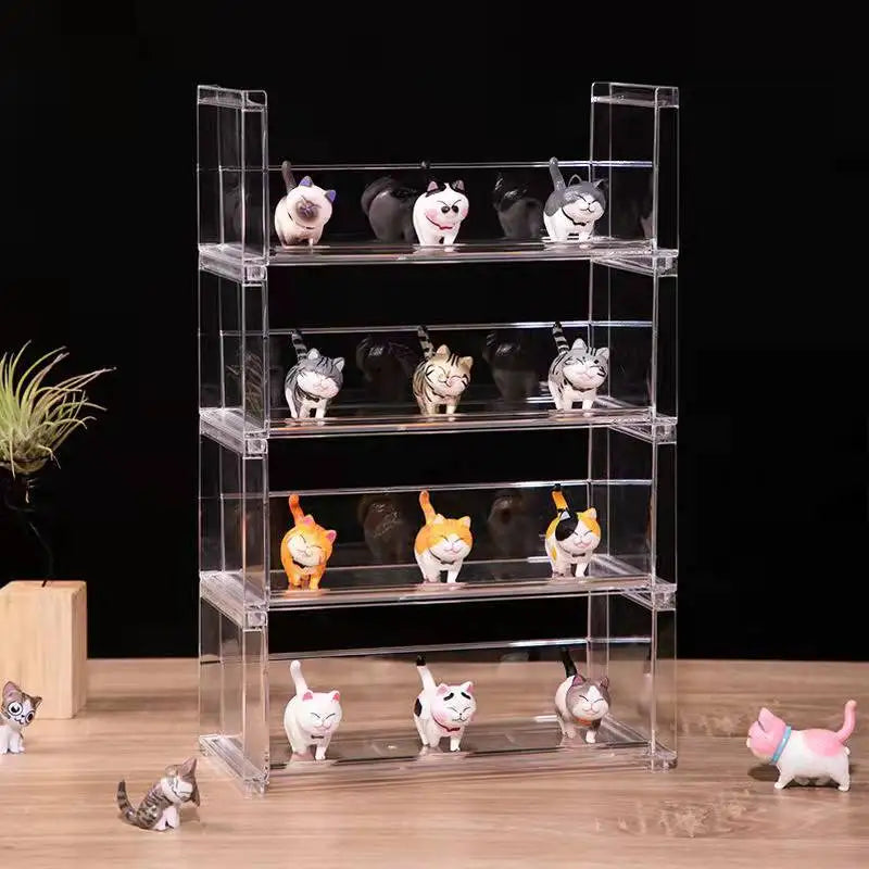 étagère acrylique transparente moderne rangement cosmétiques bocaux assaisonnement figurines pop
