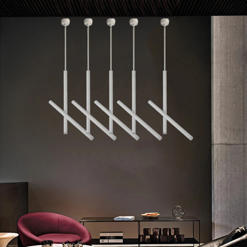 Suspension lumineuse moderne 10W blanc noir 90 260V flux 249 2000 lisse