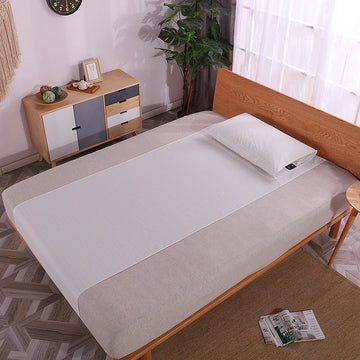 drap housse coton biologique fibre argent mise terre lit gris beige moderne