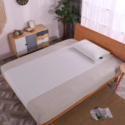 drap housse coton biologique fibre argent mise terre lit gris beige moderne